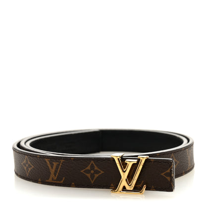 Louis Vuitton Calfskin Monogram 20mm LV Iconic Reversible Belt 85 34 Black 1 of 6