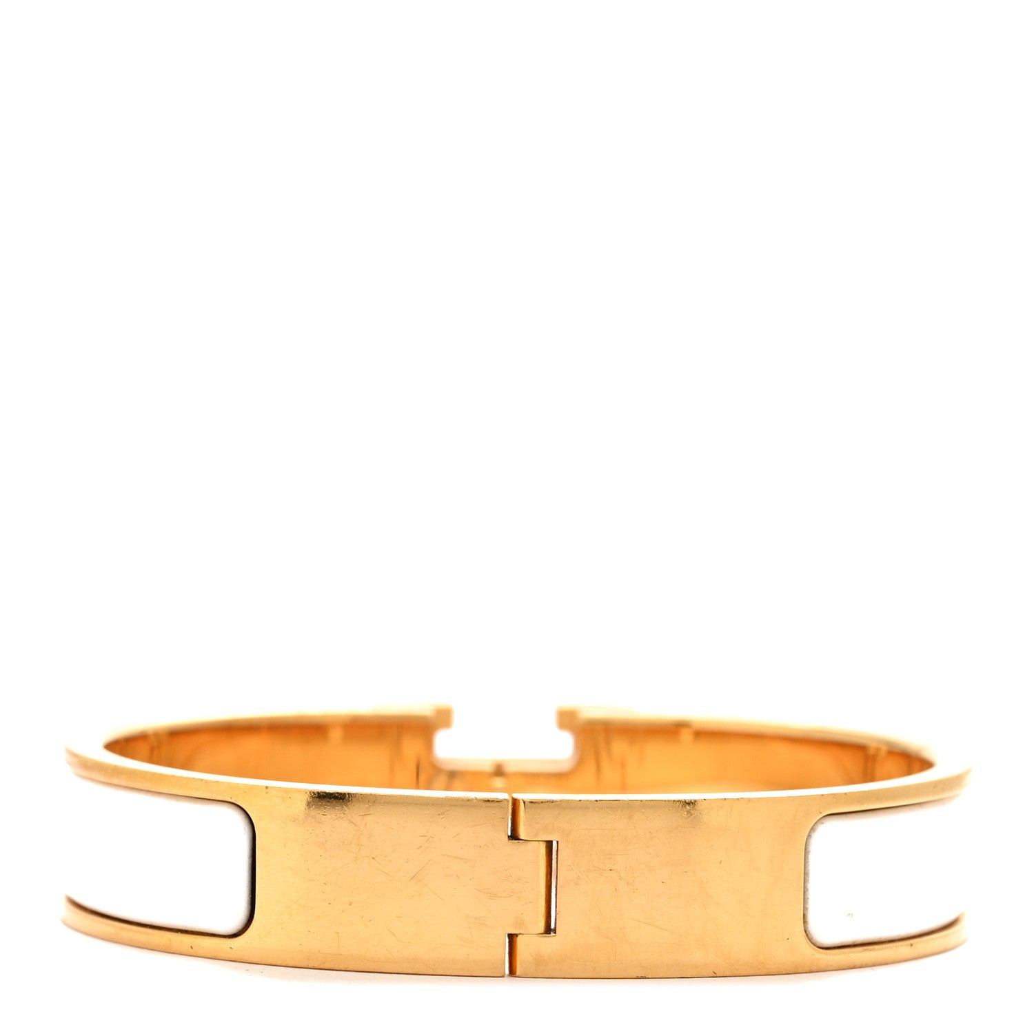 Hermes Enamel Narrow Clic Clac H Bracelet PM White 3 of 5