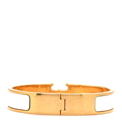 Hermes Enamel Narrow Clic Clac H Bracelet PM White 3 of 5