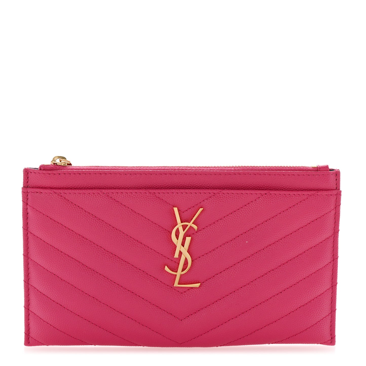 Grain De Poudre Chevron Monogram Bill Pouch Fresh Fuxia