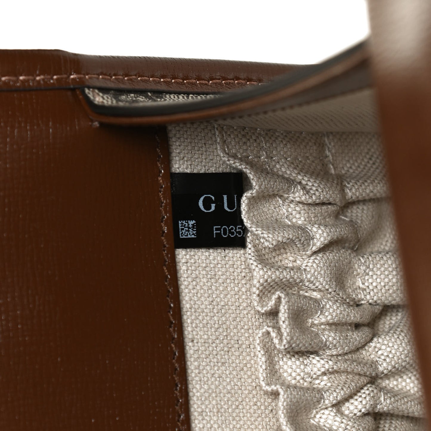 GG Supreme Monogram Azalea Calfskin Mini Horsebit 1955 Foldover Top Handle Bag Beige Ebony Brown Sugar