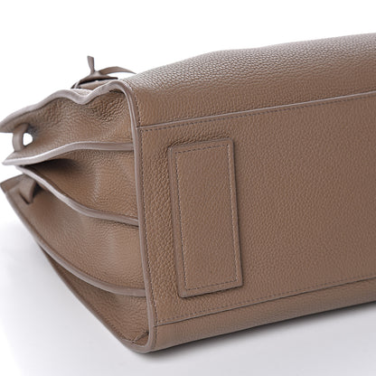 Saint Laurent Grained Calfskin Small Supple Sac De Jour Taupe 7 of 9