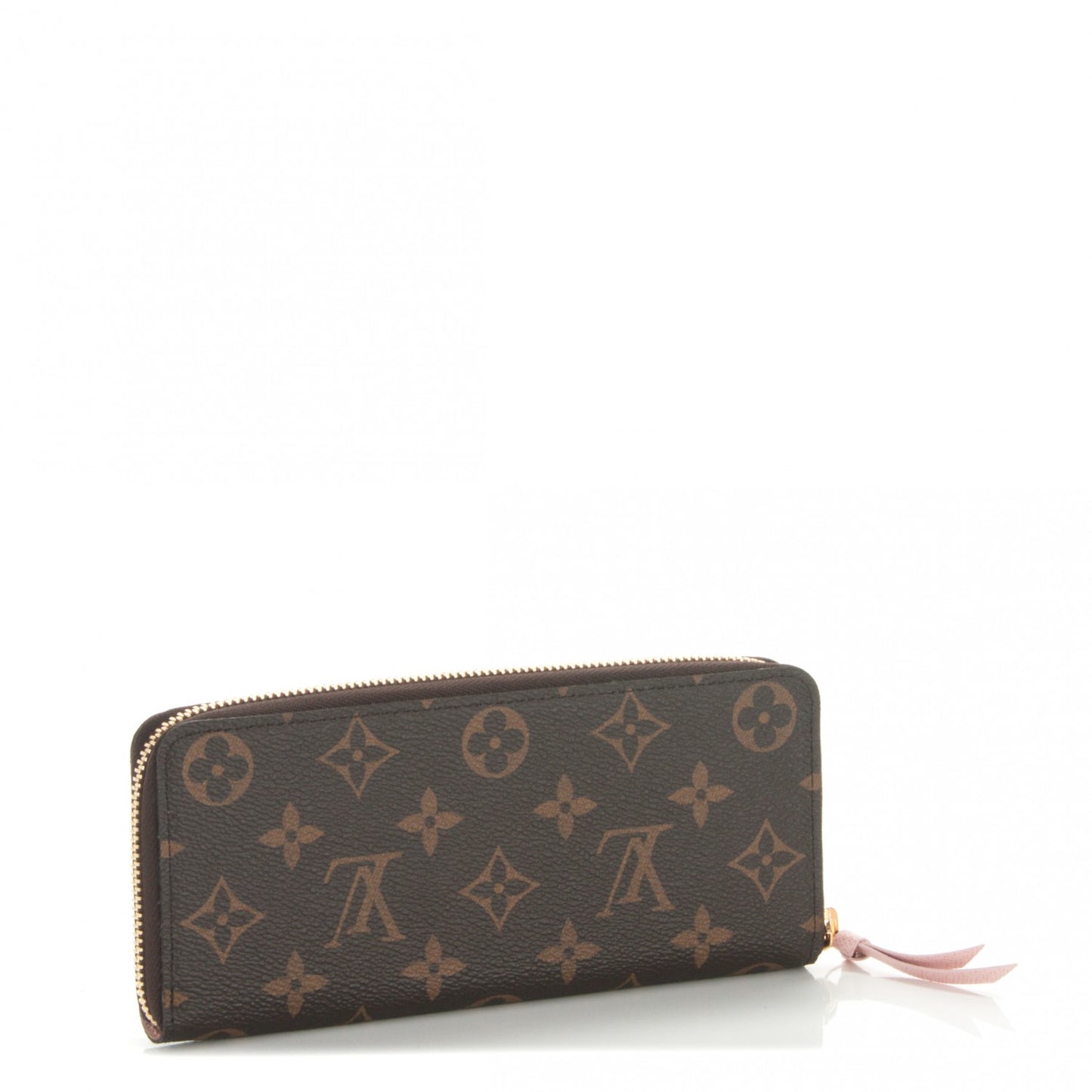 Monogram Clemence Wallet Rose Ballerine