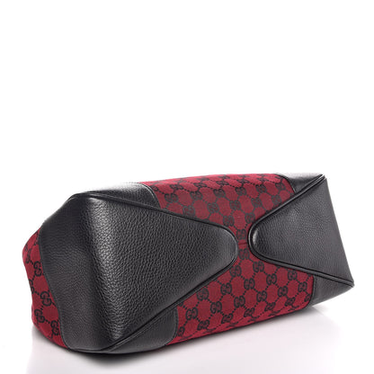 Gucci Denim Monogram Hobo Red 4 of 7