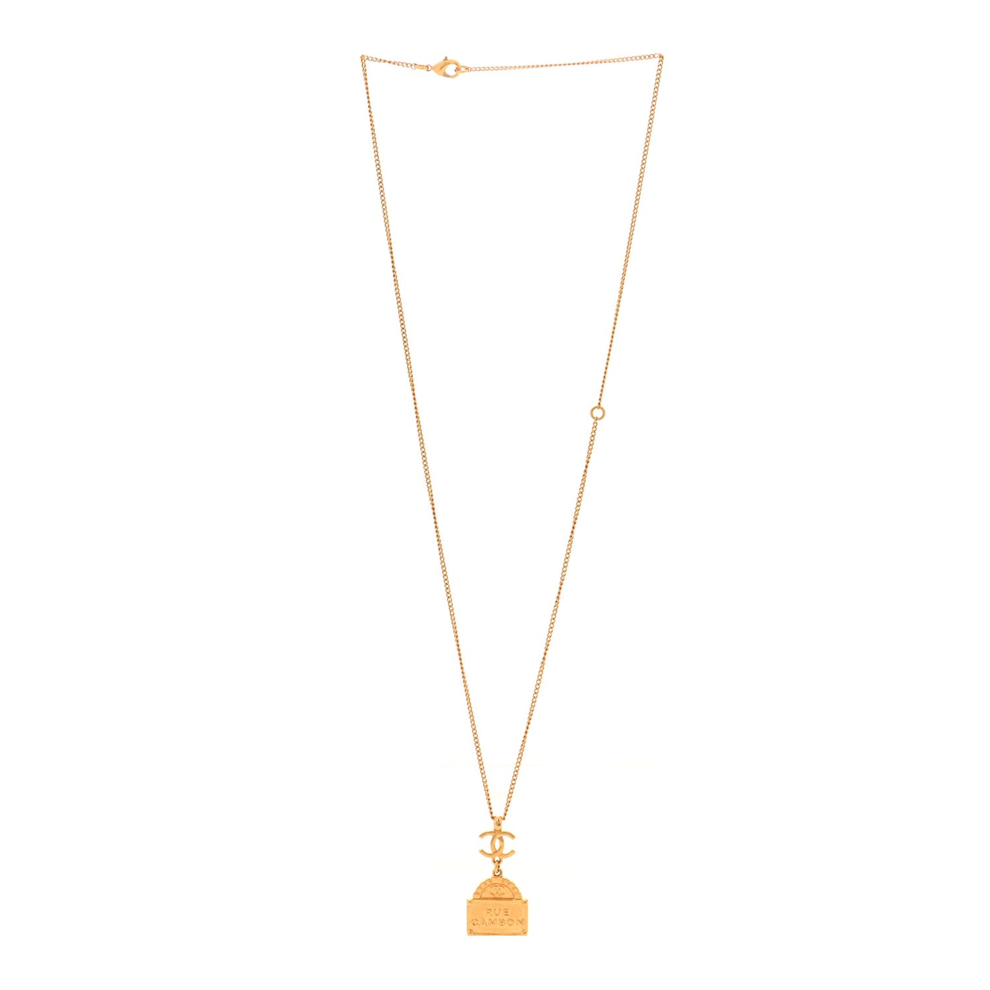 Metal CC Rue Cambon Necklace Gold