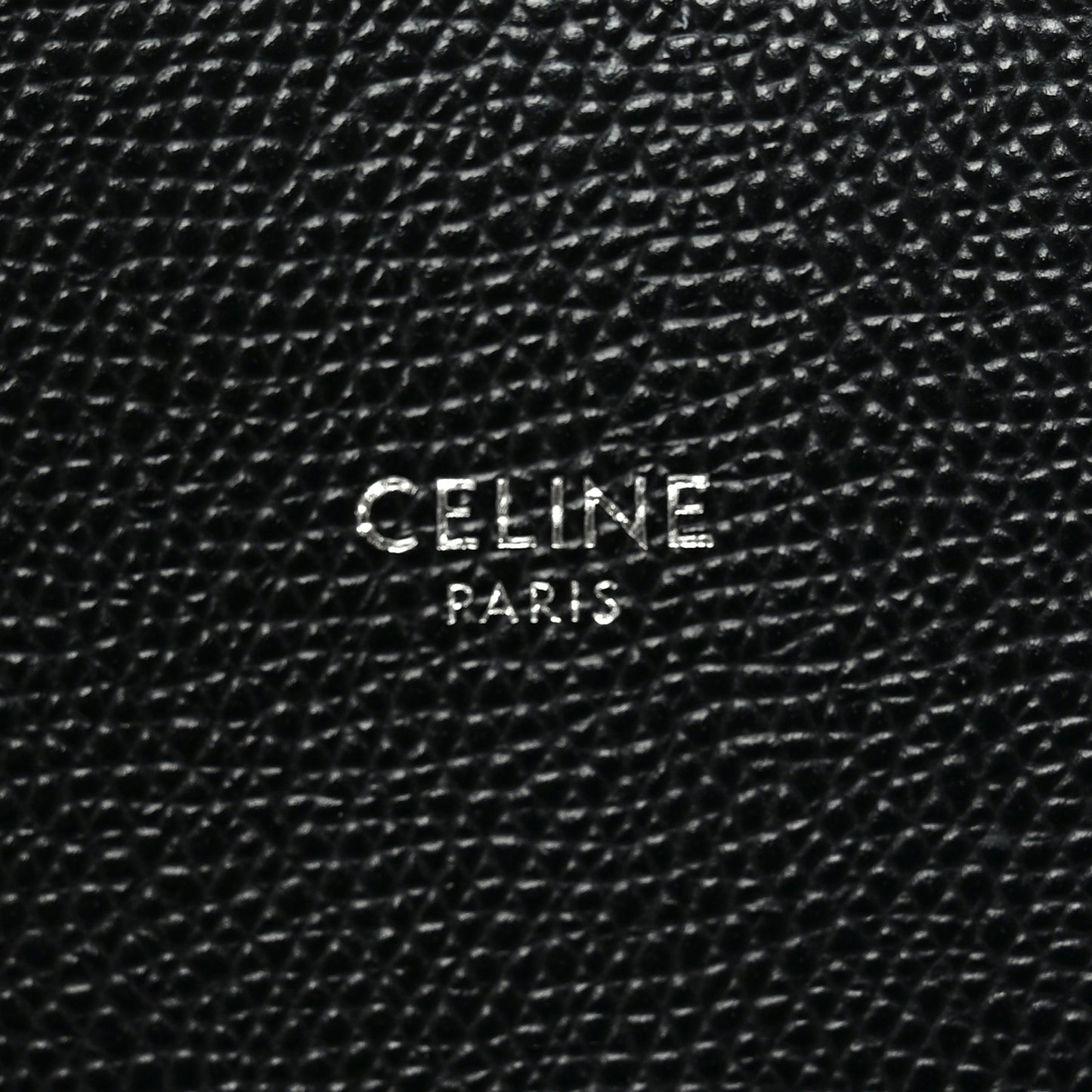 Grained Calfskin Small Vertical Cabas Black