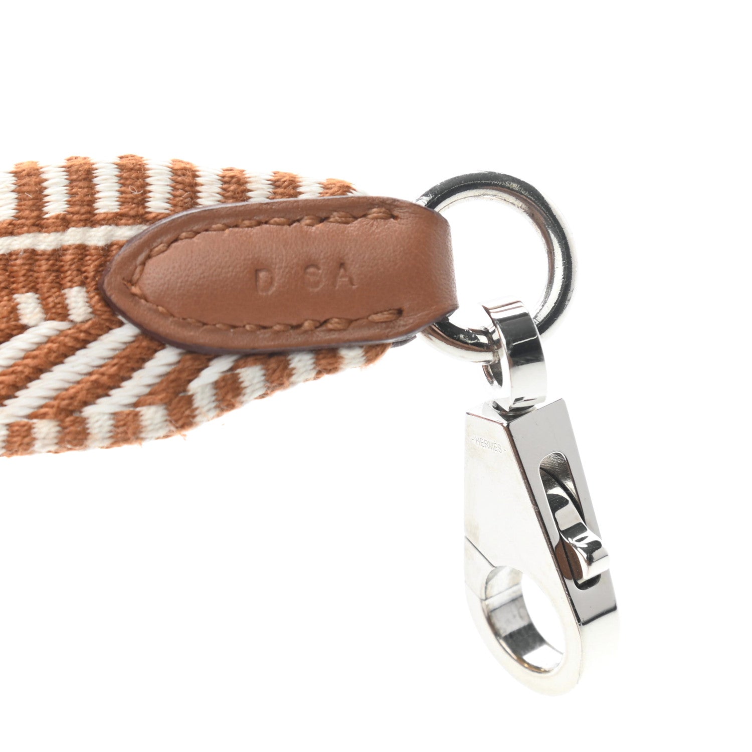Hermes Toile Swift 25mm Sangle Cavale Shoulder Strap Ecru Beige Gold 8 of 8
