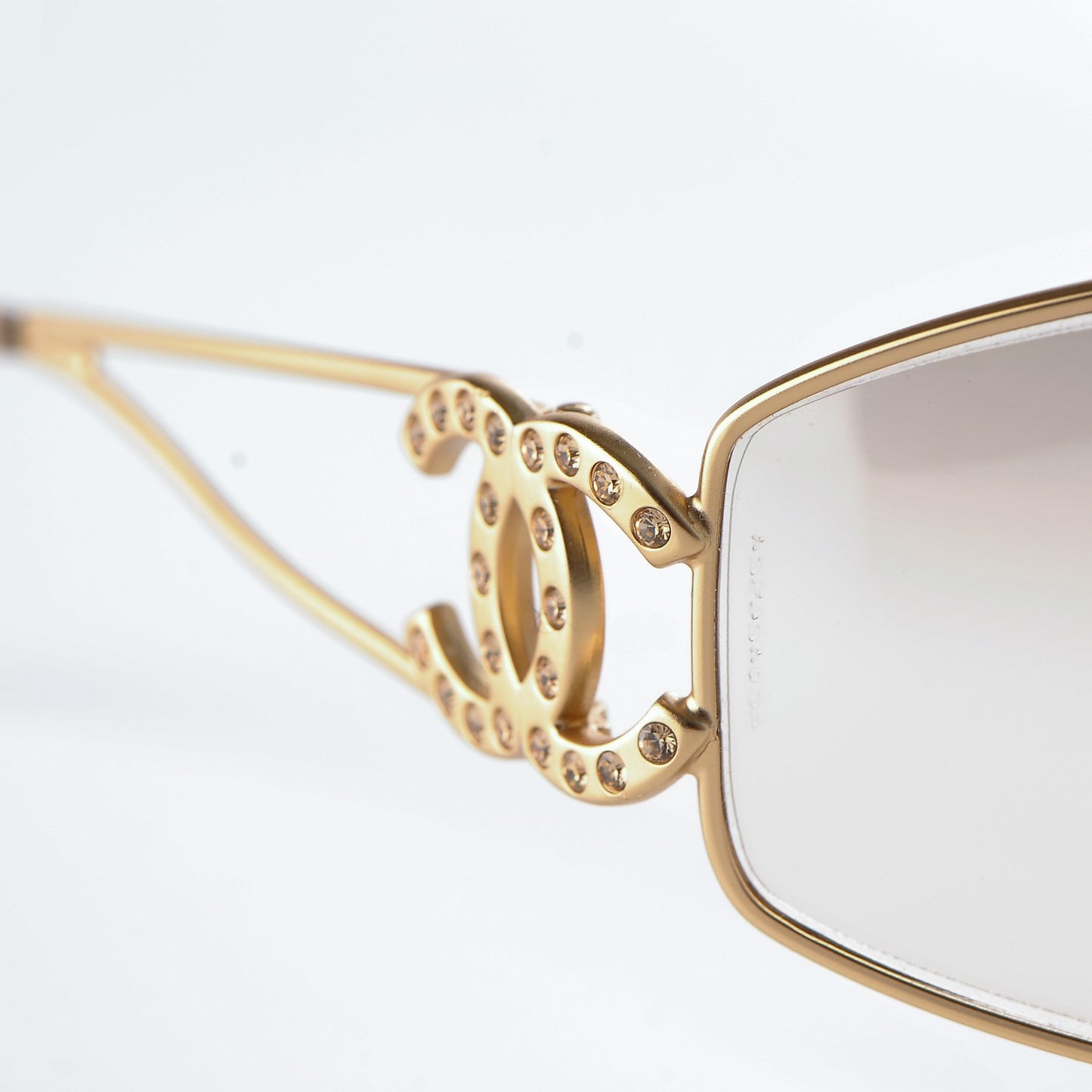 Crystal CC Logo Sunglasses 4073-B Gold
