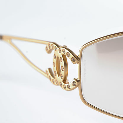 Chanel Crystal CC Logo Sunglasses 4073-B Gold 7 of 7
