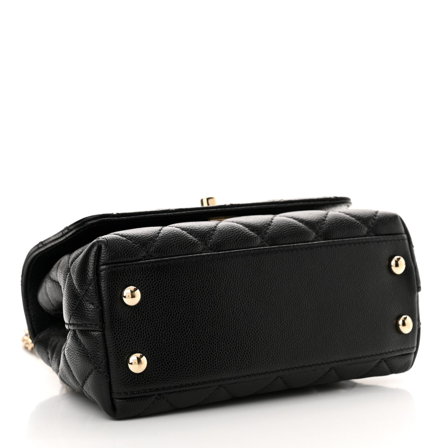 Caviar Quilted Extra Mini Coco Handle Flap Black
