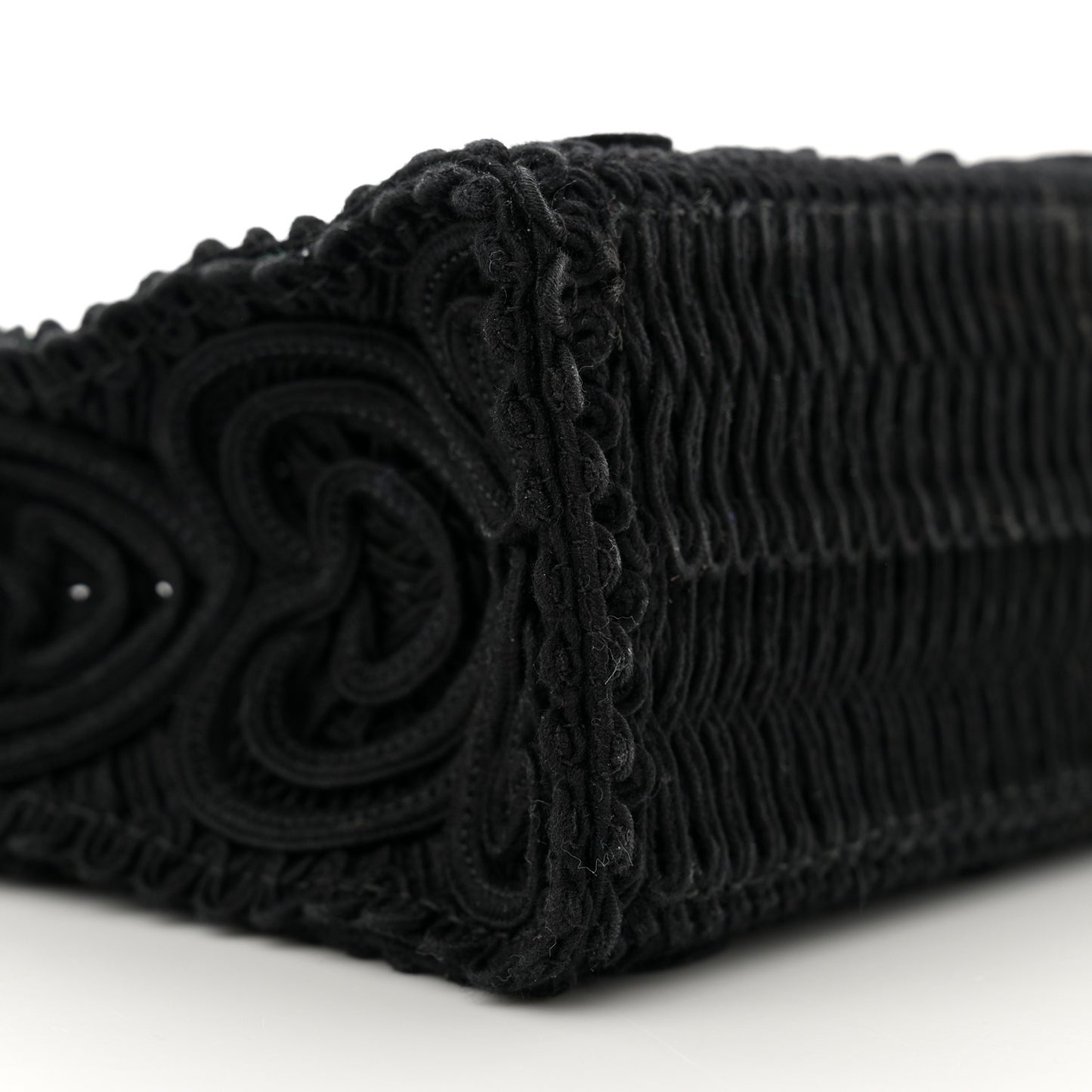 DOLCE GABBANA Cordonetto Lace Shoulder Bag Black