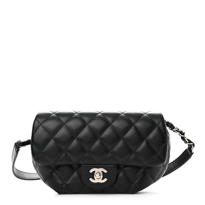 Chanel Calfskin Quilted CC Uniform Flap Belt Bag Black 1 of 12