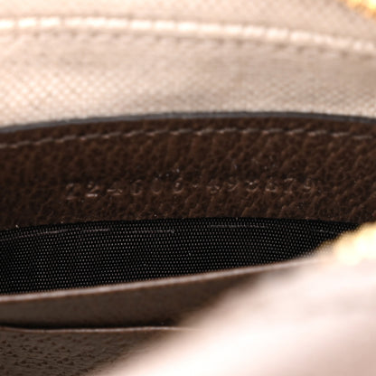 Gucci GG Supreme Monogram Textured Dollar Calfskin Web Mini Ophidia Top Handle Bowler Bag Beige Ebony New Acero 7 of 9