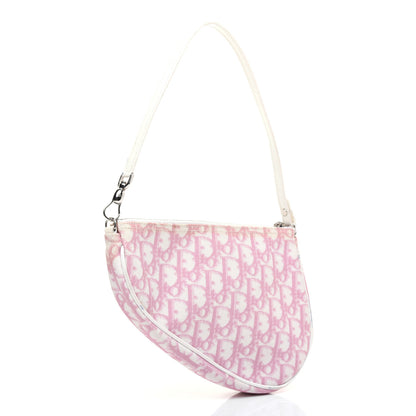 Christian Dior Monogram Mini Saddle Pochette Pink 2 of 20
