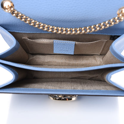 Gucci Dollar Calfskin Small Interlocking G Shoulder Bag Mineral Blue 5 of 9