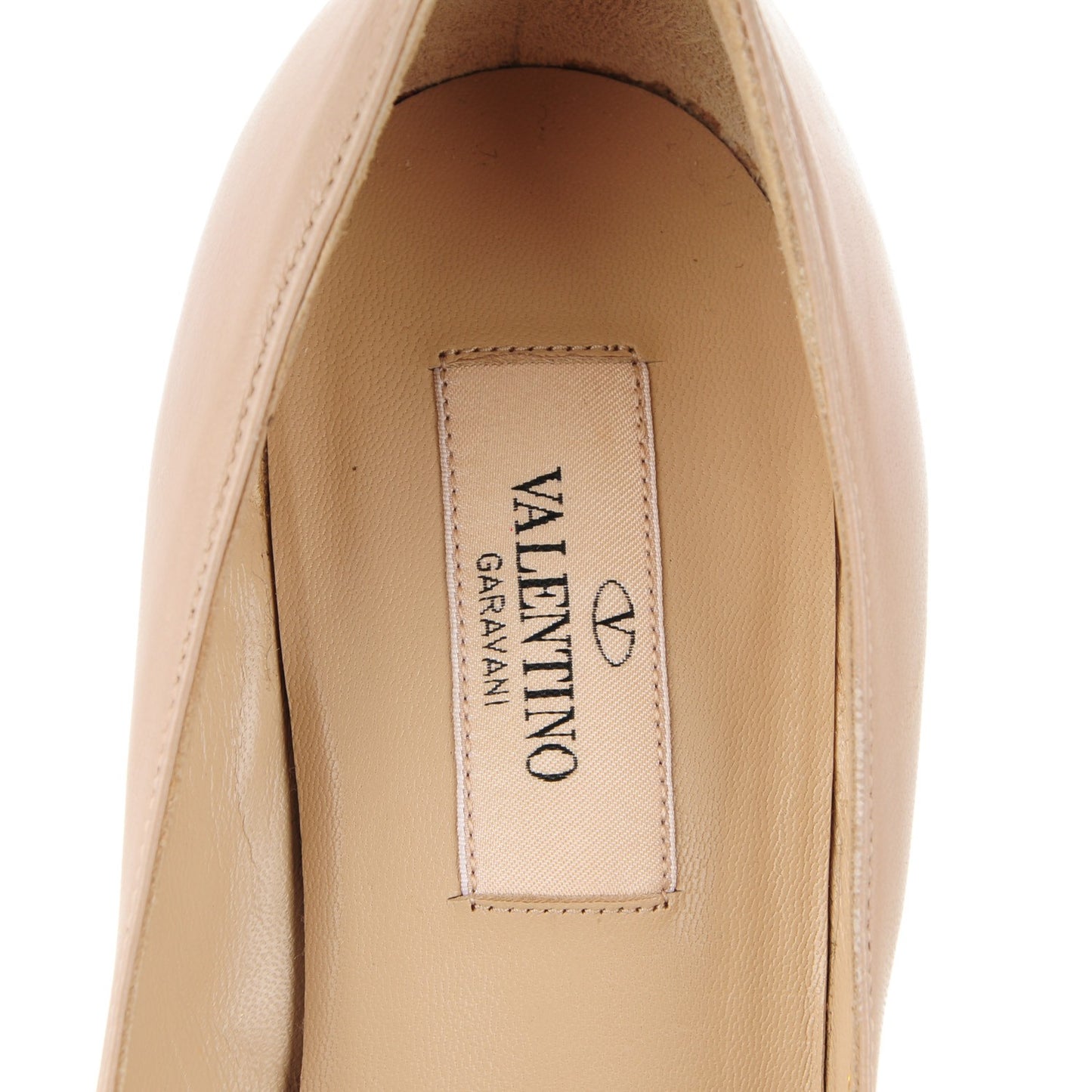 Nappa Lace Bow Pumps 36.5 Nude