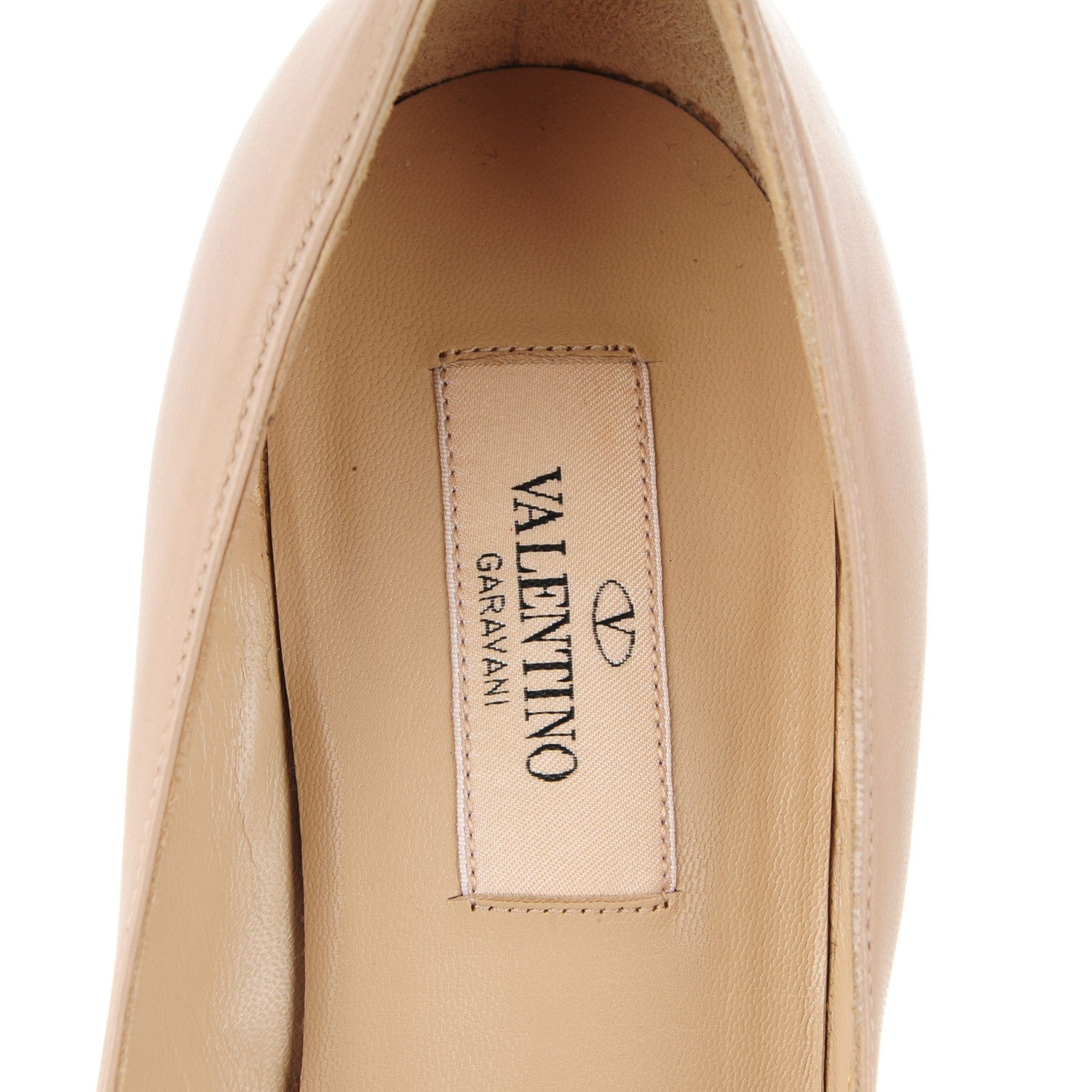 Valentino Garavani Nappa Lace Bow Pumps 36.5 Nude 7 of 7