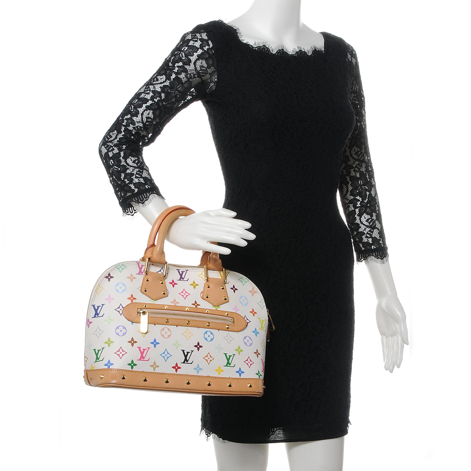 Louis Vuitton Monogram Multicolor Alma White 2 of 10