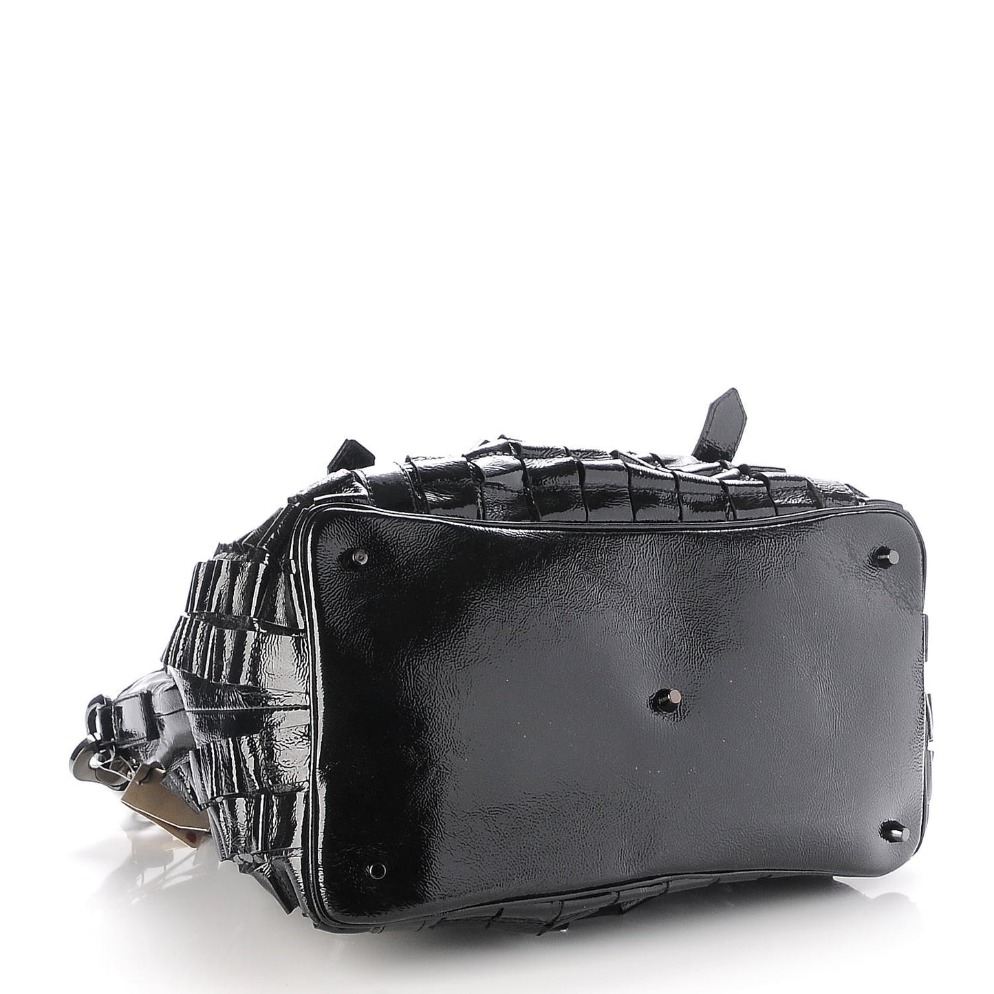Patent Ruffled Medium Lowry Black