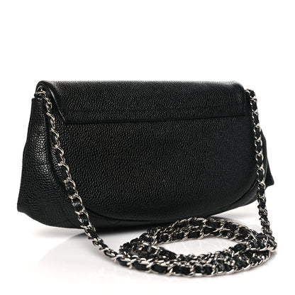 Chanel Caviar Half Moon Wallet On Chain WOC Black 3 of 11