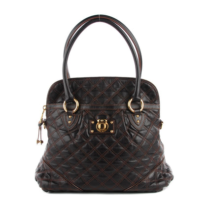 Marc Jacobs Lacquered Goatskin Quilting Class Satchel Truffle 1 of 10