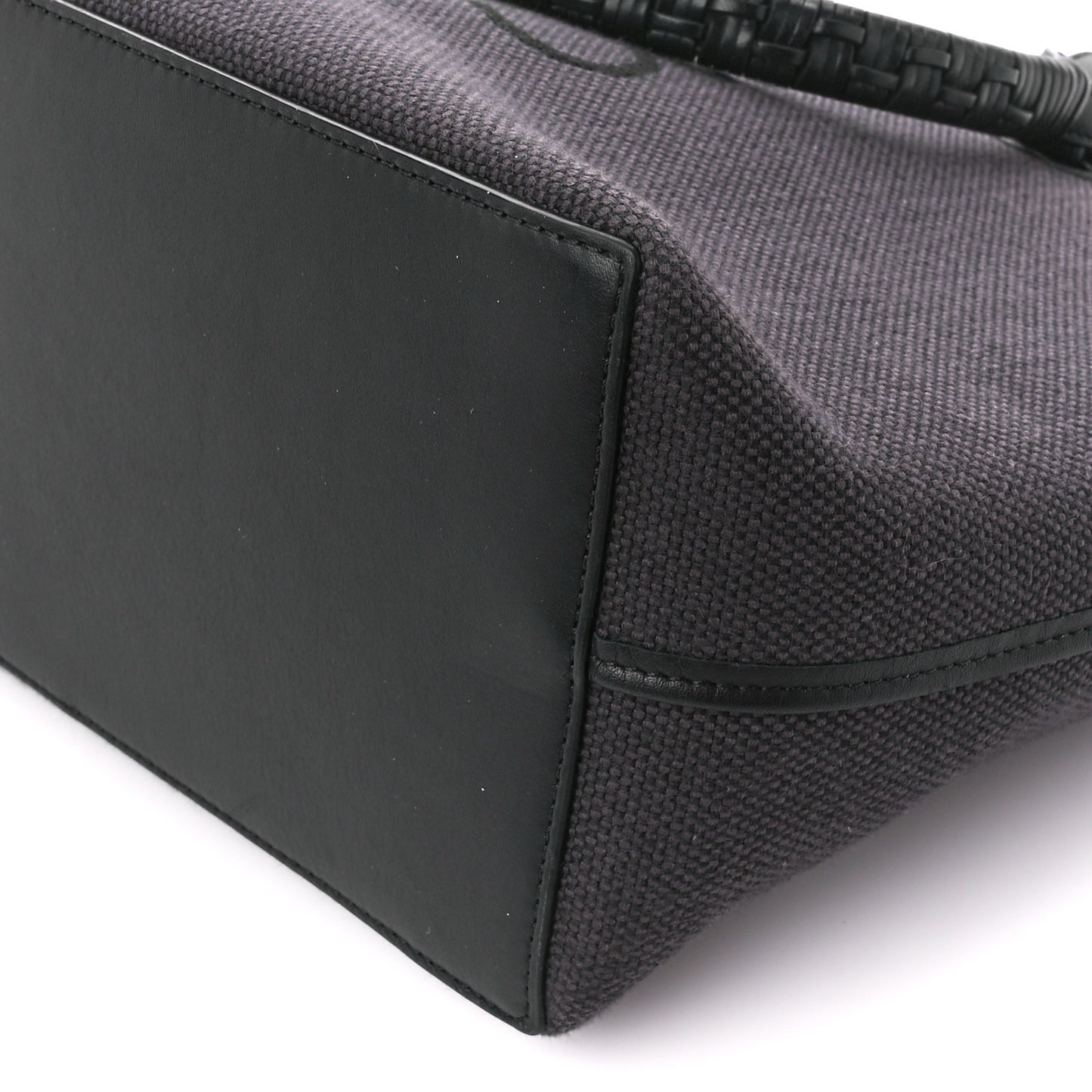 Canvas Calfskin Medium Anagram Tote Anthracite