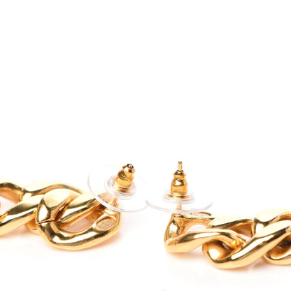 Chanel Metal CC Pick Drop Earrings Gold 3 of 5