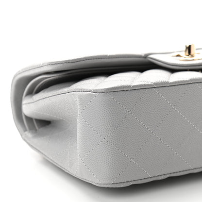 Chanel Caviar Quilted Small Double Flap Grey 8 of 10