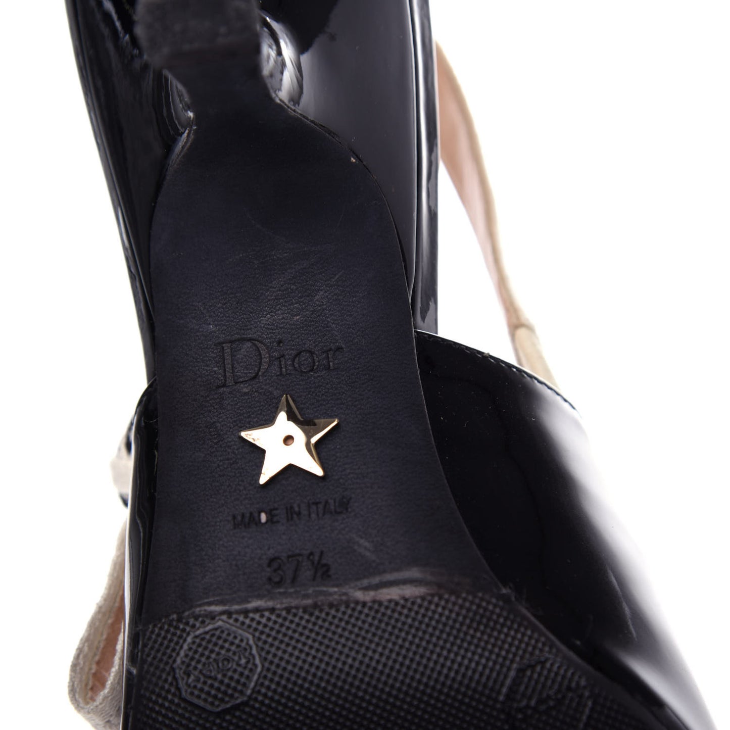 Patent Ribbon J'Adior Slingback 65mm Pumps 37.5 Black