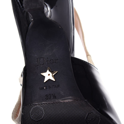 Christian Dior Patent Ribbon J'Adior Slingback 65mm Pumps 37.5 Black 9 of 10