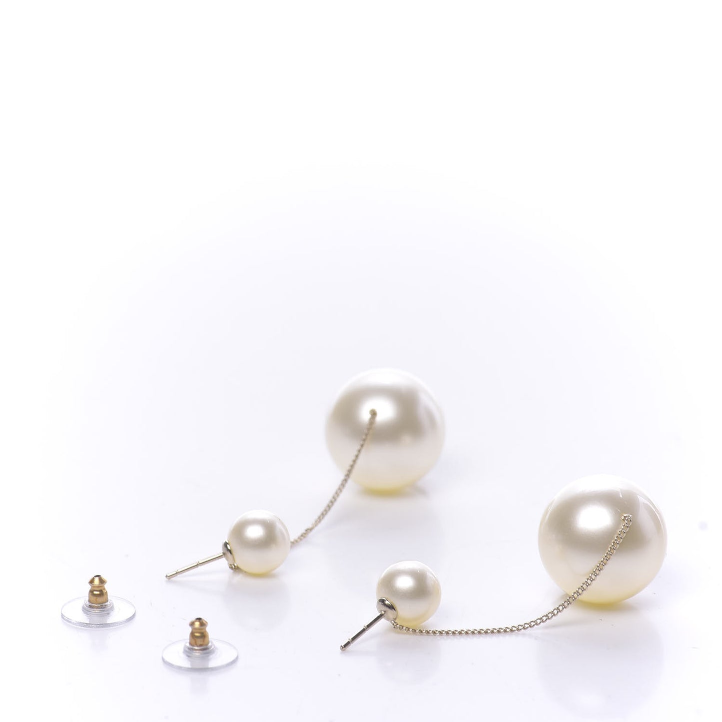 Pearl CC Drop Earrings Gold