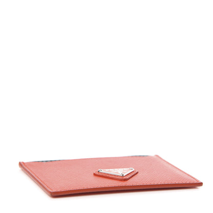 Prada Saffiano Triangle Card Case Arancio Fluo 3 of 6