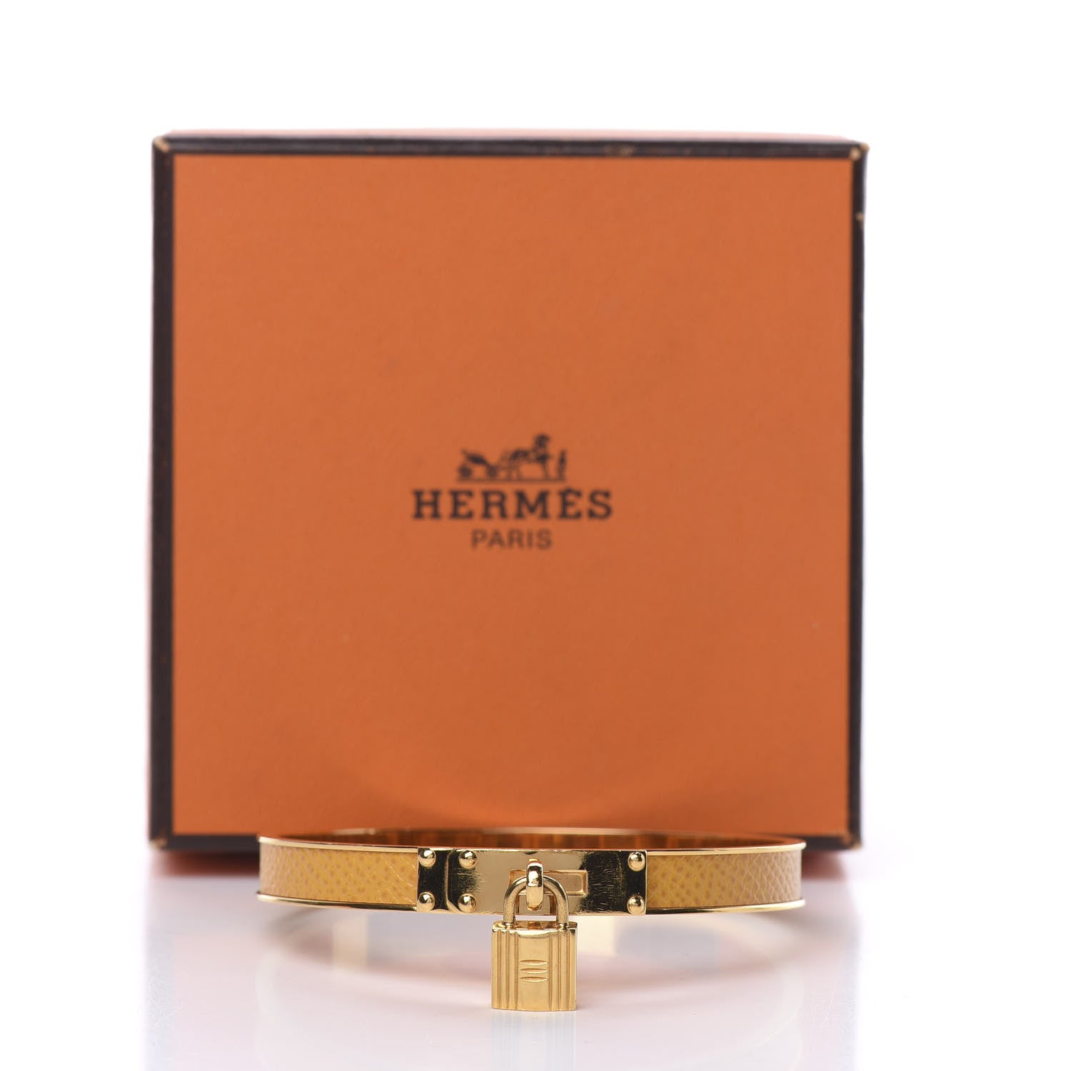 Hermes Courchevel Kelly Lock Cadena Bracelet Jaune 6 of 6