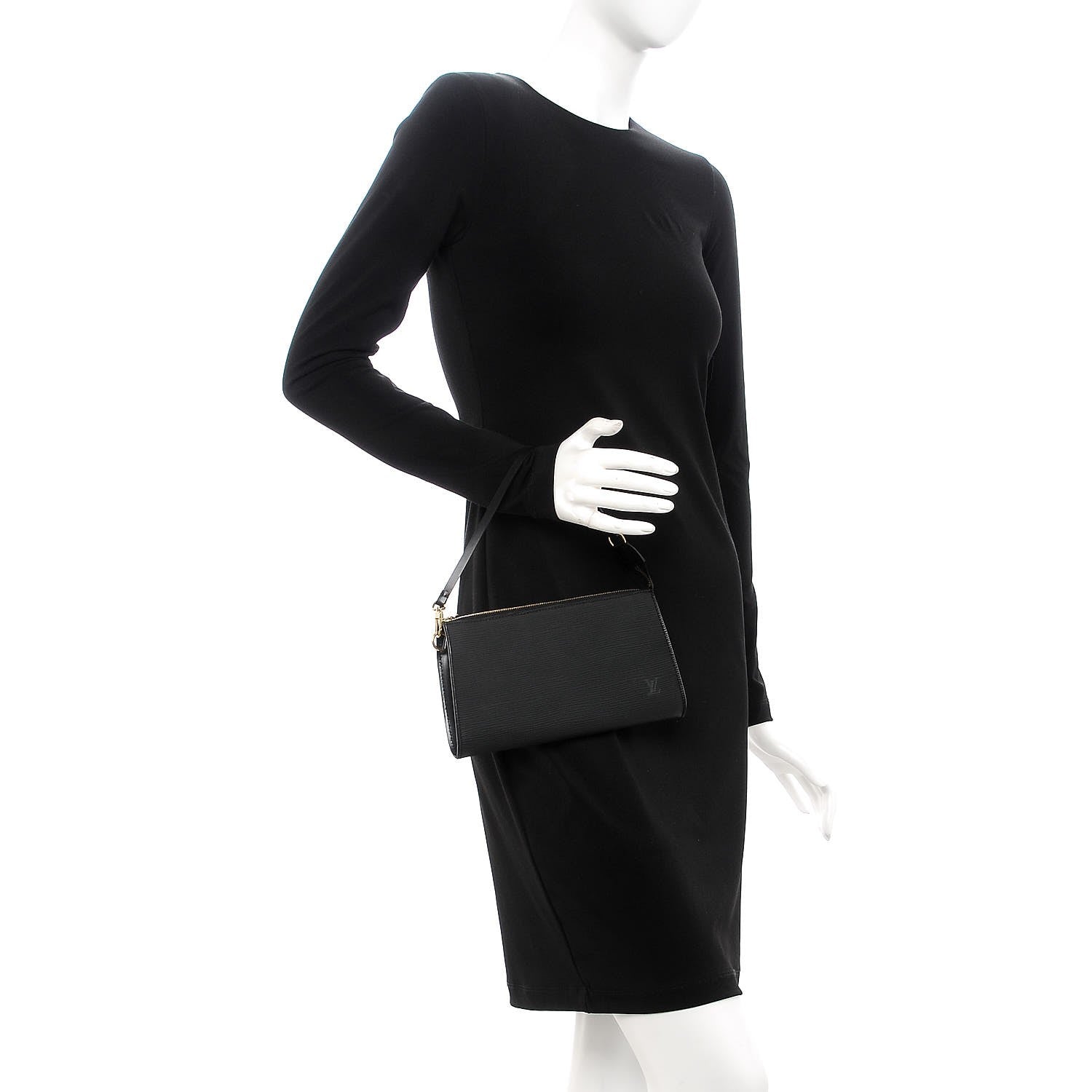 Louis Vuitton Epi Pochette Accessories 24 Black 2 of 7