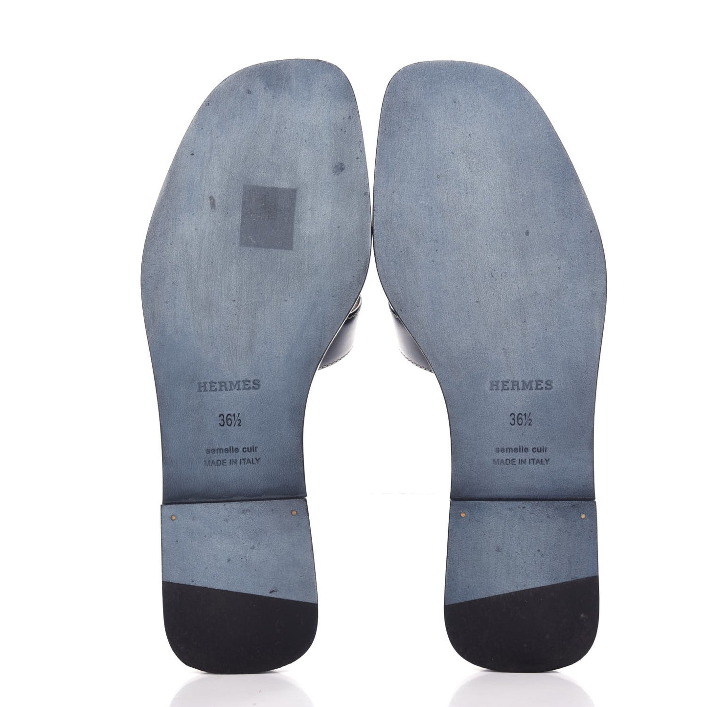 Box Calfskin Oran Sandals 36.5 Black