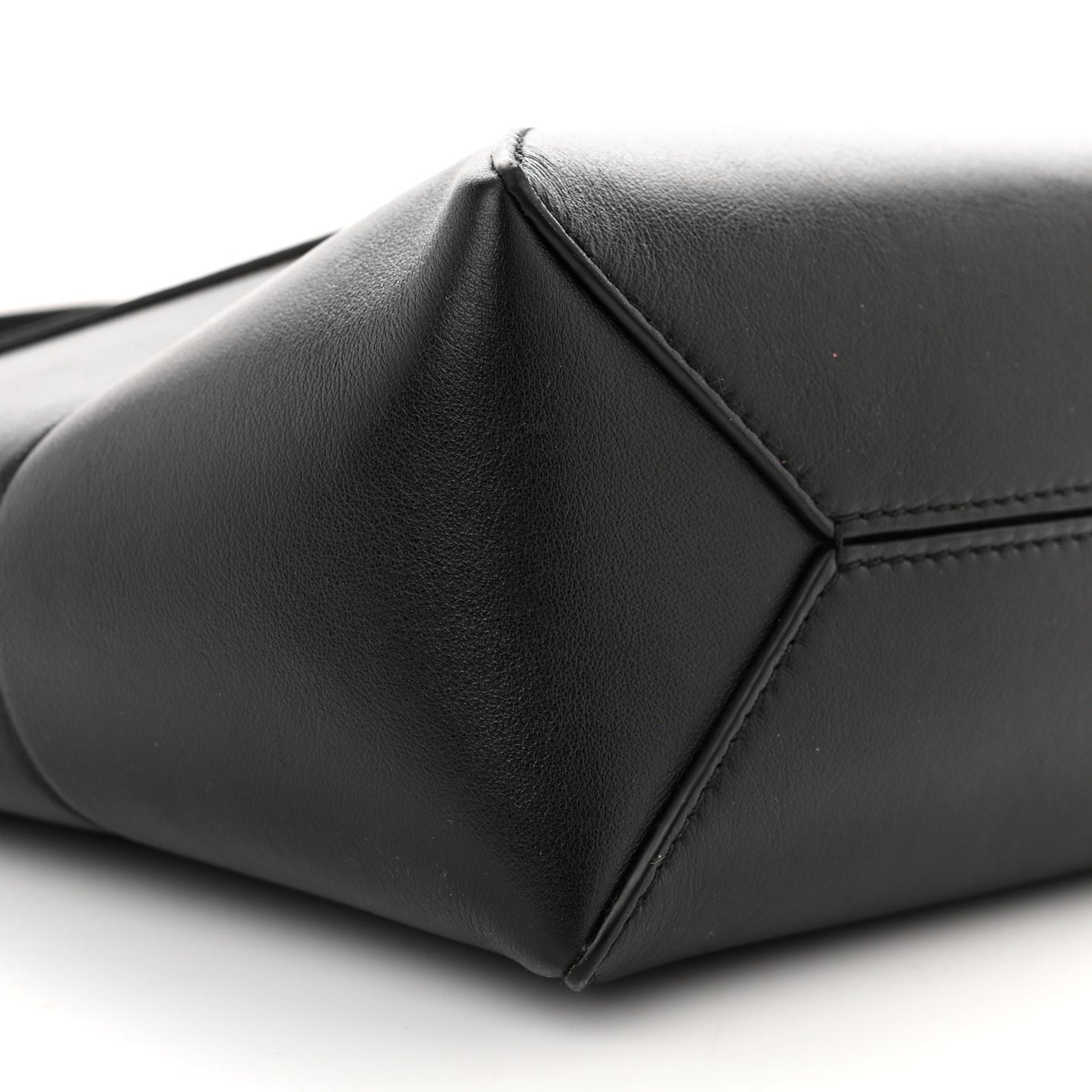 Shiny Calfskin Mini Puzzle Fold Tote Black