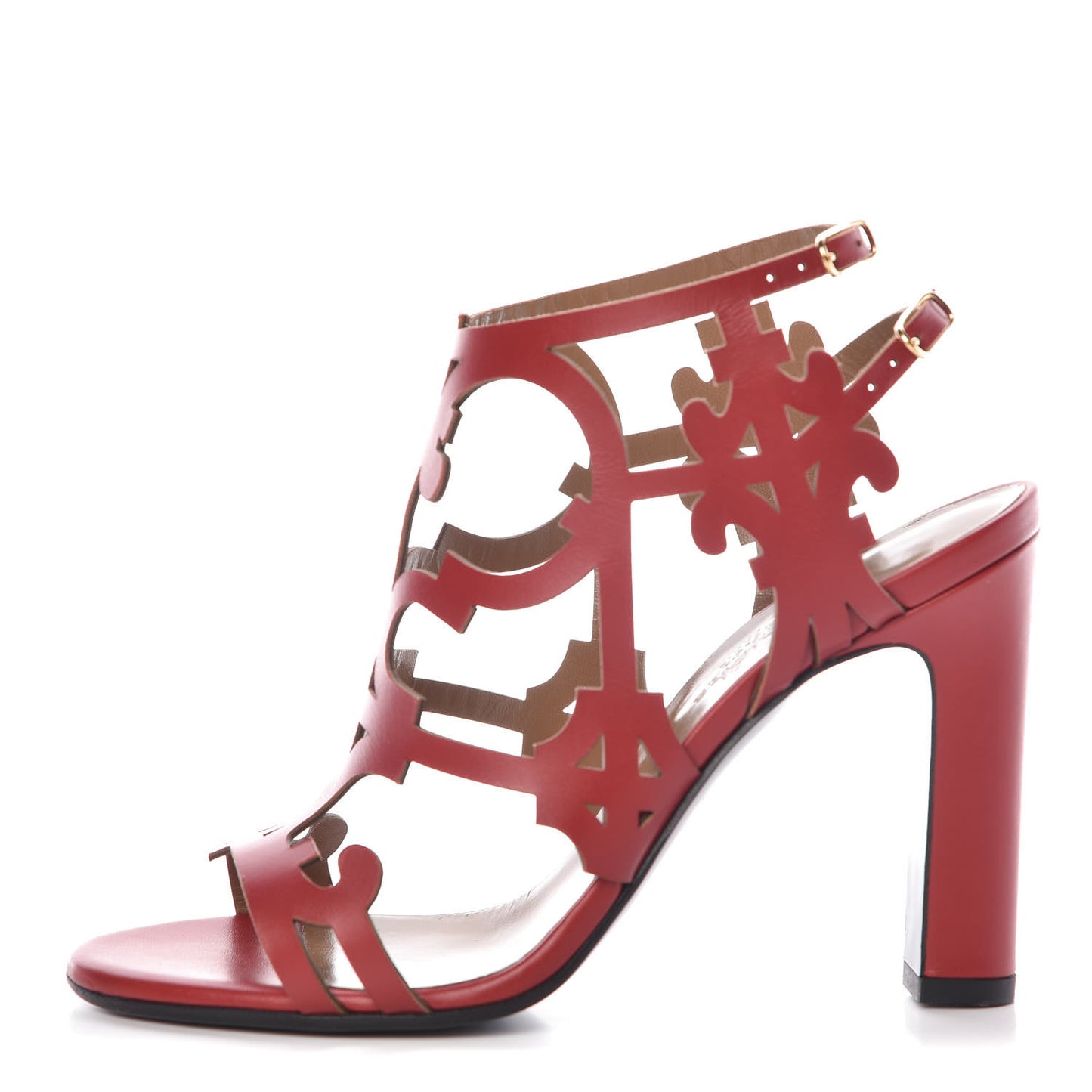 Calfskin Keira Sandals 35.5 Rouge