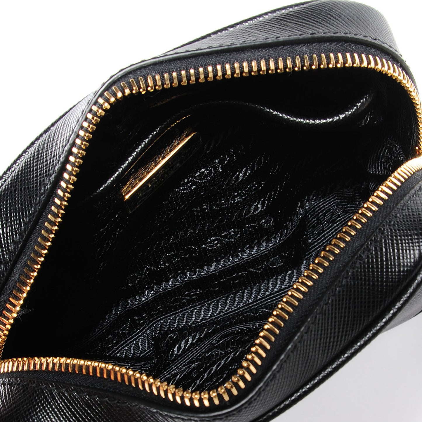 Saffiano Mini Camera Crossbody Bag Nero Black
