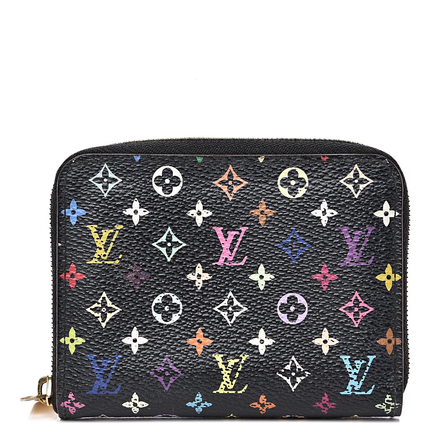 Louis Vuitton Monogram Multicolor Zippy Coin Purse Black Violet 1 of 11
