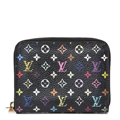 Louis Vuitton Monogram Multicolor Zippy Coin Purse Black Violet 1 of 11