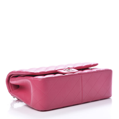 Chanel Lambskin Quilted Jumbo Double Flap Dark Pink 4 of 15