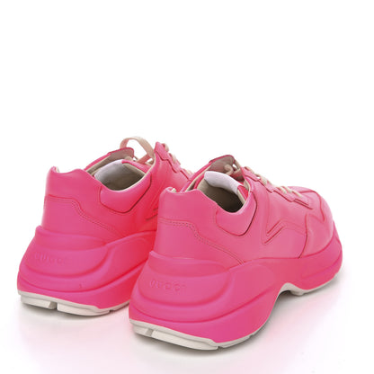 Gucci Calfskin Mens Rhyton Sneakers 9 Fuxia Fluo 4 of 9