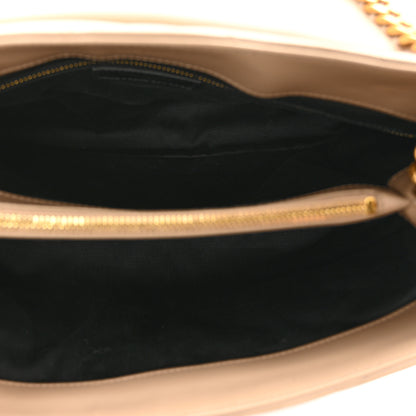 Saint Laurent Calfskin Y Quilted Monogram Medium Loulou Chain Satchel Dark Beige 6 of 10