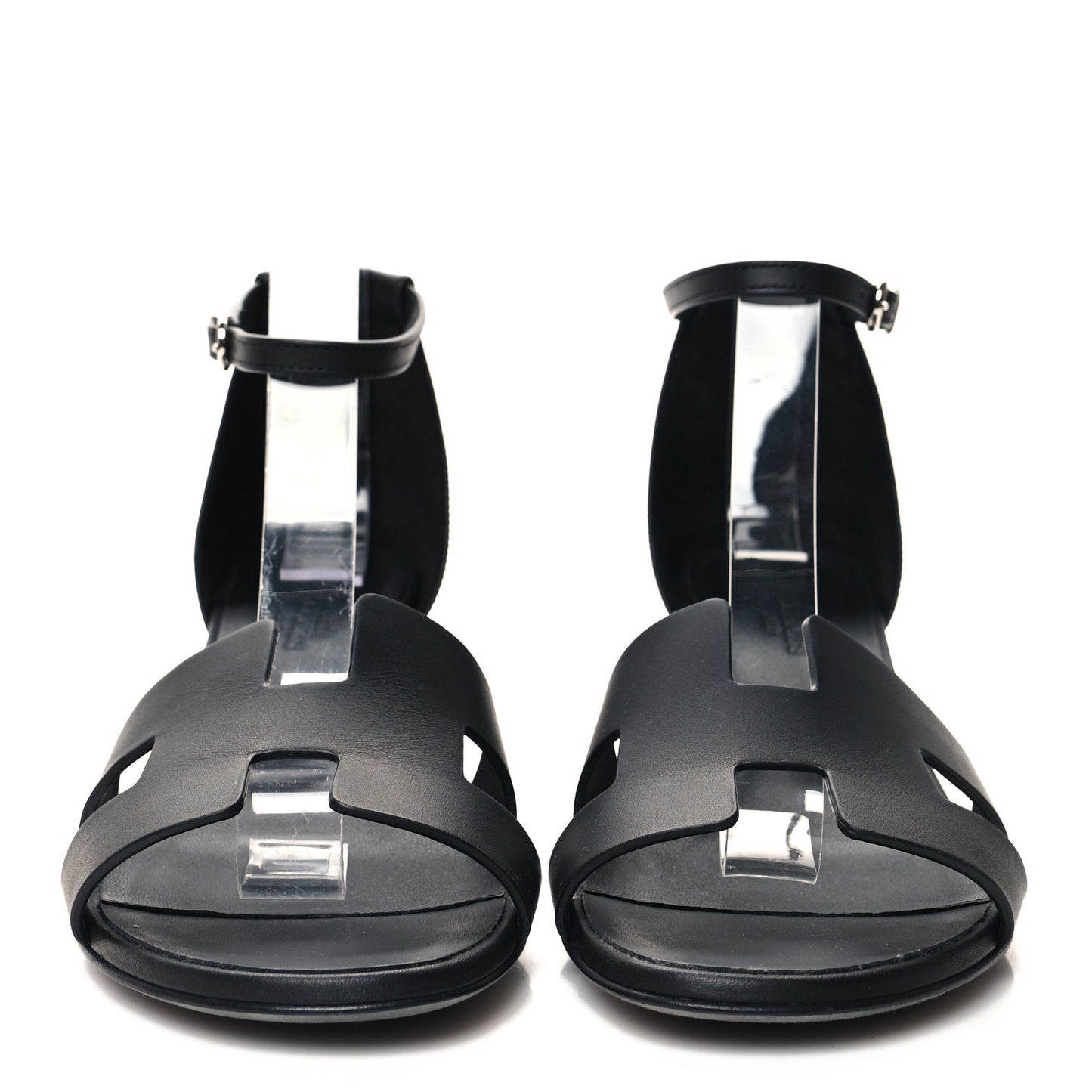 Calfskin Encens 50 Sandals 37 Black