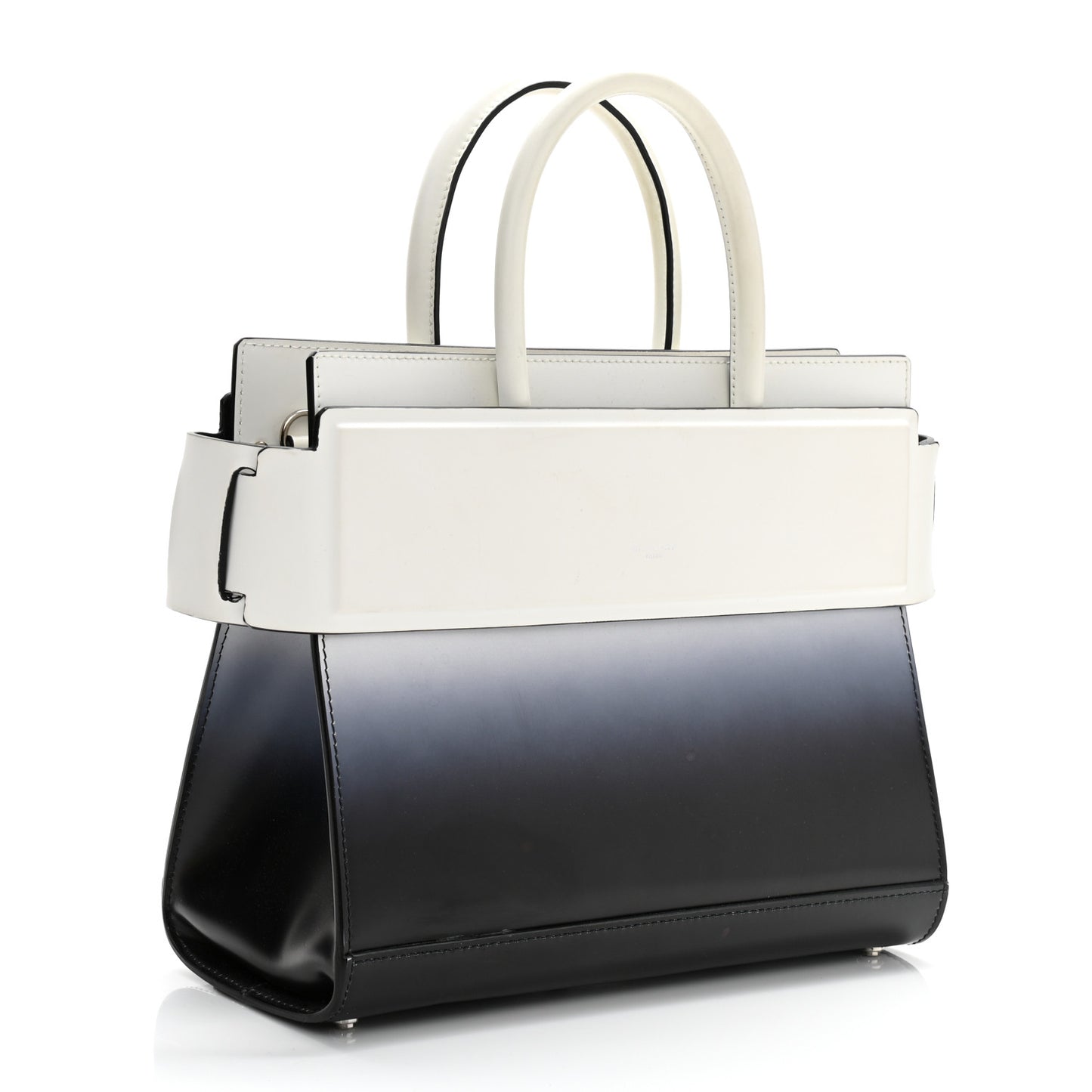 Smooth Calfskin Small Degrade Horizon Satchel White Purple