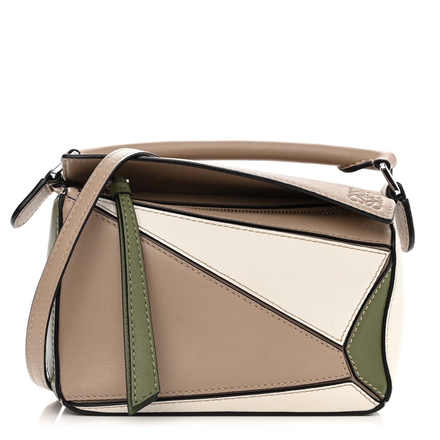 Loewe Calfskin Mini Puzzle Bag Sand Avocado Green 1 of 11