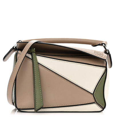 Loewe Calfskin Mini Puzzle Bag Sand Avocado Green 1 of 11
