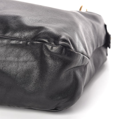 Gucci Calfskin Medium Horsebit Chain Hobo Black 9 of 16