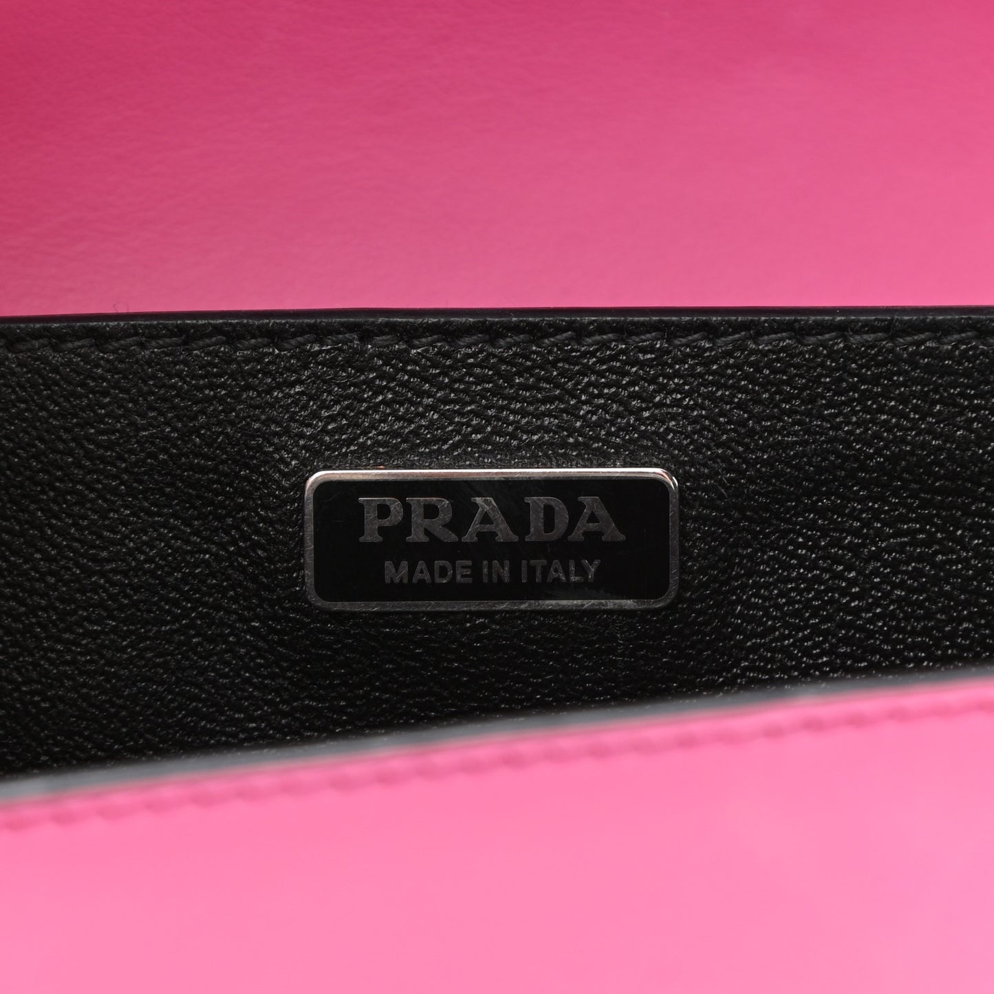 City Calf Saffiano Studded Cahier Bag Fuxia Black