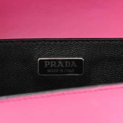 Prada City Calf Saffiano Studded Cahier Bag Fuxia Black 6 of 15